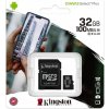 32 GB pamäťová Micro SD karta Kingston + Adaptér, CLASS 10