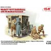 ICM Ford Model T 1917 Ambulance with US Medical Personnel 1/35