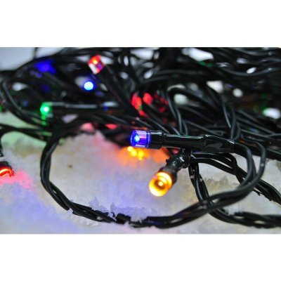 CB Elektro Solight LED vonkajšia vánočná reťaz, 200 LED, 20m + 5m, 8 funk., časovač, IP44, RGB