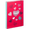 Dosky na školské zošity A4 Srdce