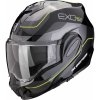 Moto přilba SCORPION EXO-TECH EVO PRO COMMUTA černo/stříbrno/žlutá - Velikost XL