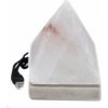 Kvalitná USB Soľná Lampa Pyramída – Biela – 9 cm (multifarebné svetlo)