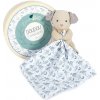 Doudou Dárková sada - Plyšový pejsek s dečkou z BIO bavlny 15 cm