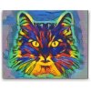 Vymalujsisam.sk Diamantovanie podľa čísiel - Farebná mačka 2 Veľkosť: 40x50cm, Rám: Bez rámu, iba zrolované plátno, Diamanty: Okrúhle