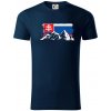 Slovenské hory - Tričko z organickej bavlny - 3XL ( Tmavomodrá (takmer čierna) )