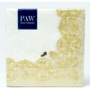 SDL089209 SERVÍTKY 33x33cm/20ks/3vrst LACES FRAME GOLD
