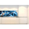 DIMEX | Fototapeta do kuchyne Nervové synapsie KI-180-238 | 180 x 60 cm | modrá, čierna, oranžová + Samolepiace fototapety do kuchyne DIMEX Nervové synapsie KI-180-238 v rozmere 180 x 60 cm