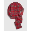 GAP Detské kockované pyžamo Červená 4 Červená Červená