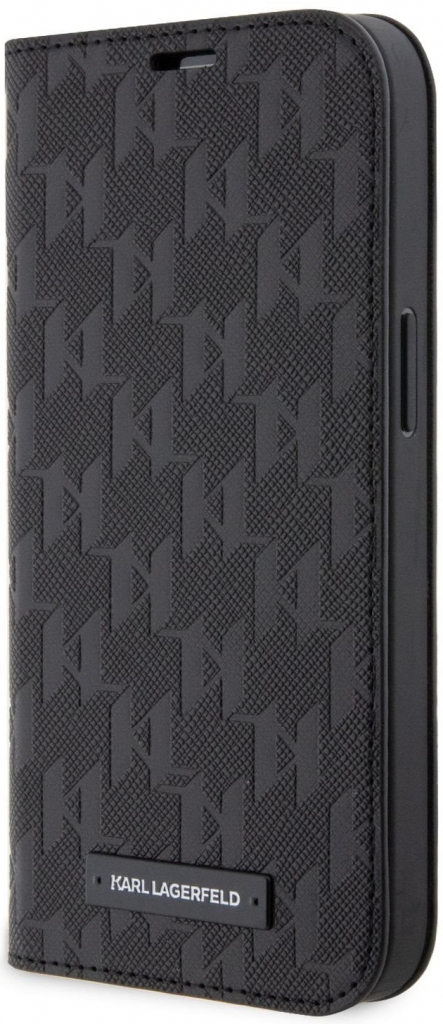 Karl Lagerfeld PU Saffiano Monogram Book iPhone 13 čierne