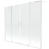 Mexen Velar Duo vaňová zástena dvojkrídlová Posuvný 200 x 150 cm, Priehľadné, Biela - 896-200-000-02-20