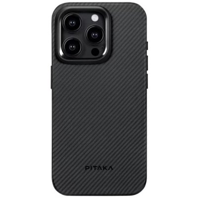 Pitaka MagEZ Pro 4 600D case, twill - iPhone 15 Pro čierne/sivé