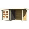 drevený domček KARIBU KANDERN 1 + prístavok 235 cm vrátane zadnej steny (23608) terragrau LG3530