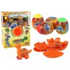 LEAN TOYS Praskacie vajíčka s dinosaurom v krabici- 12 kusov