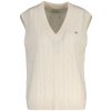 VESTA GANT LAMBSWOOL CABLE V-NECK VEST CREAM