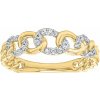 Eppi Zlatý prepletený prsteň s lab grown diamantmi Rakhi R49904