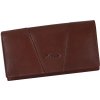 Mercucio Praktická bordová kožená peňaženka s mincovníkom na zips
