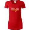 Cycling ekg - Dámske tričko z organickej bavlny Origin (GOTS) - M ( Červená )