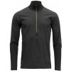 Pánska bežecká merino mikina Devold, RUNNING MERINO COVER ZIP NECK čierna M