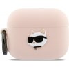 Karl Lagerfeld 3D Logo NFT Choupette Head silikónové puzdro pre AirPods Pro 3, ružové 57983128163