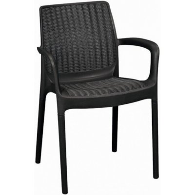 Keter BALI Mono záhradné stoličky 55 x 60 x 83 cm, antracit | cena za ks