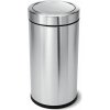 Odpadkový kôš Simplehuman do komerčných priestorov 55 l, hojdacie veko, kartáčovaná nerez oceľ