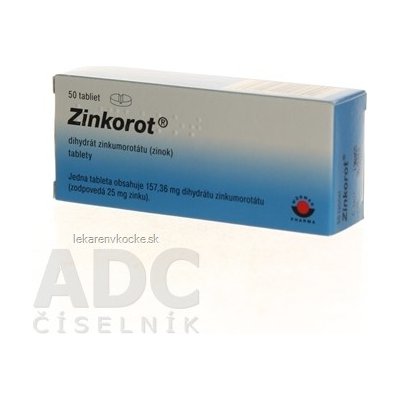 Zinkorot tbl 25 mg (blis.PVC/Al) 1x50 ks