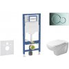 Geberit Duofix - Set predstenovej inštalácie, klozetu D-Code a dosky softclose, tlačidlo Sigma01, lesklý chróm SANI11CP1101