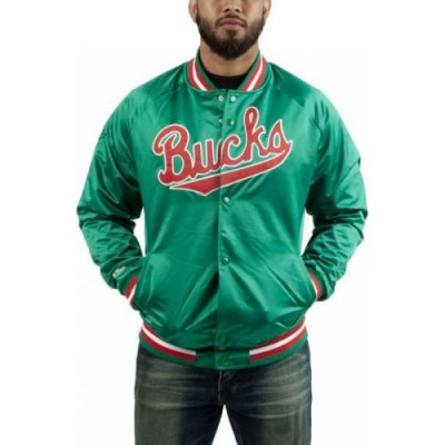 Mitchell & Ness NBA Milwaukee Bucks Lightweight Jacket STJKMG18013-MBUDKGN 184561