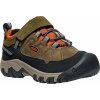 Keen TARGHEE IV LOW WP CHILDREN dark olive/gold flame Veľkosť: 30 detské topánky