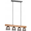 Trio R3070406 závesné stropné svietidlo Cestino 4x28W | E14 - starožitný nikel, drevo