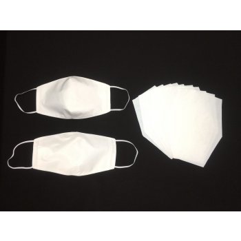 2G Lipov rúško bavlnené s nanovláknom a vreckom + 10 ks filtrov pánske