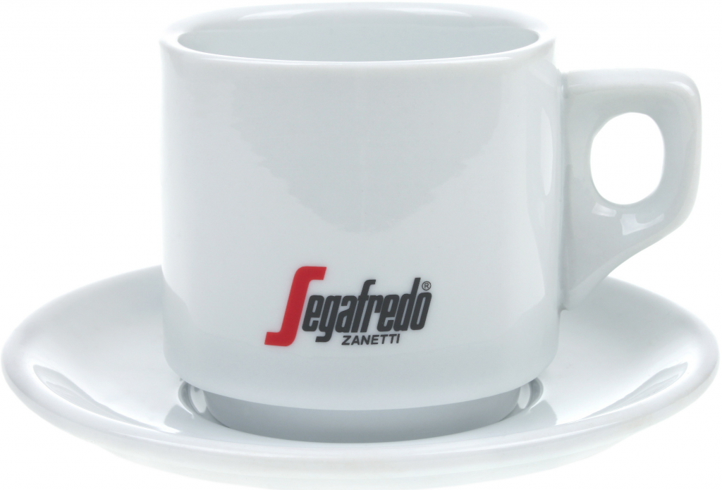 Segafredo Zanetti biely porcelánový šálka s tanierikom pre Espresso  Cappuccino 160 ml od 7,02 € - Heureka.sk