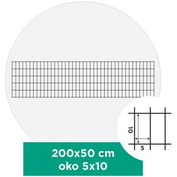 TopStone Gabionová sieť 200x50 cm, oko 5x10 V