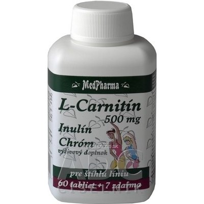 MedPharma L-CARNITÍN 500 MG + INULÍN + CHRÓM tbl 60+7 zadarmo