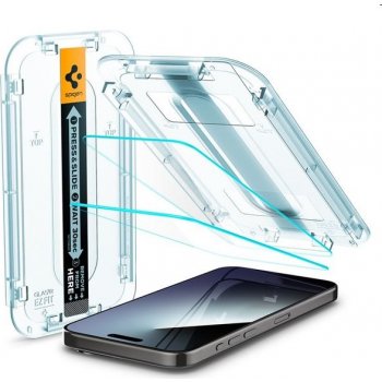 Spigen Glass tR EZ Fit 2 Pack Transparency iPhone 15 Pro Max AGL06872