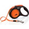 FLEXI Vodítko New Neon S pásik 5m oranžové
