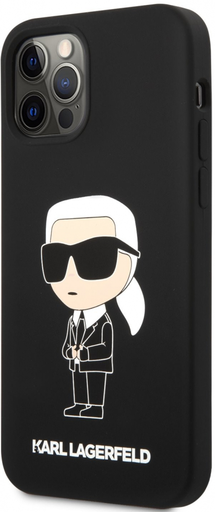 Karl Lagerfeld Liquid Silicone Ikonik NFT iPhone 12/12 Pro čierne