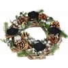 Veniec MagicHome Vianoce, adventný, prírodný, 30 cm