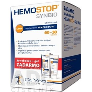 Hemostop SynBio Da Vinci 90 kapsúl + Hemostop Gél 75 ml