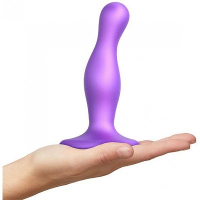 Strap On Me DILDO PLUG CURVY METALLIC PURPLE- M