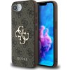 Guess PU 4G Metal Logo Zadný Kryt pre iPhone 16e Brown