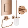 Súprava splachovacie tlačidlo Grohe Skate 38732DA0, toaletná kefa Grohe Essentials 40374DA1, 40689DA1, 40364DA1