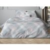 Mistral Home obliečky bavlnený satén Mist Check Grey-Pink - 220x200 / 2x70x90 cm