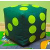 Detský taburet KOCKA 35 cm - tmavozelená + zelená