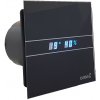 Cata ventilátor E-100 GBTH Hygro + Timer s časovačom a čiernym skleneným krytom, LED teplomer + vlhkomer