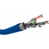 S/FTP (PiMF) drôt LSOH 100m cat.7a, CPR Dca, AWG22, 1200Mhz, 10GBase-T, modrý, meď