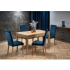 VIKO-design-TOP Jedálenská zostava rozkladací stôl a štyri stoličky Diego blue