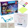 Malplay kresliaca LED tabuľka s 3D okuliarmi Magic Board