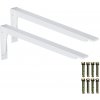 Onpira Biely držiak police s podperou 14-59 cm [2ks] Rozmer: 440x145 mm