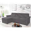 Rohová sedacia súprava Harris, tmavo šedá tkanina, ľavý roh